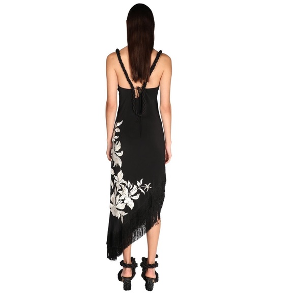 JOHANNA ORTIZ Floral Embroidery Silk Crepe Dress - Picture 3 of 8